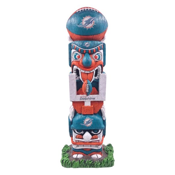 Evergreen Enterprises Art Miami Dolphins 6 Nfl Tiki Face Totem Pole
